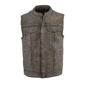 Comfortable Wear Leather <b>Vest</b> For Men Best Material Leather <b>Vest</b> Factory Supply Stylish Leather <b>Vest</b> - Product Image 5