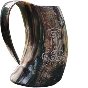 Moon Rise Craft Nordic New Style Black Horn Drinking Mug <b>Snowflake</b> Design Natural Horn Customization Logo Home <b>Decoration</b> - Product Image 5