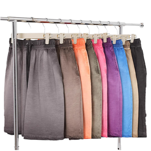 Shorts de sport décontractés unisexe en coton 100 % anti-plis à taille élastique avec logo personnalisé – Collection été 2026 - Product Image 1