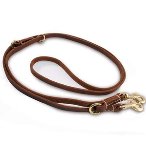 Good Quality Trendy Pet Accessories Leather <b>Dog</b> <b>Leash</b> Secure Buckle And Soft Grip Factory Price Leather <b>Dog</b> <b>Leash</b> - Product Image 2