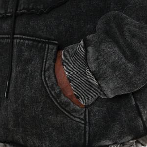 Custom Men's Boxy Fit Hoodie Oversize Design High-Weight 100% Cotton Washed Technique Streetwear Blank Pullover for <b>Winter</b> Solid - Product Image 5