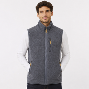 <b>Men</b> Winter Sherpa Fleece <b>Vest</b> Full Zip Sleeveless Jacket Warm Polar Fleece Bodywarmer Outdoor Casual <b>Thermal</b> Gilet with Pocket - Product Image 1