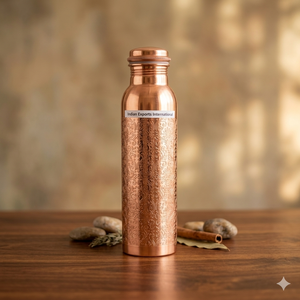 Botella de Agua de Cobre Grabado Royal Vine de Indian Exports International - Product Image 2