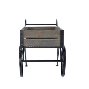 Carrello Portapiante Rustico Nero 24.4x12.6x15.4 per Arredamento da Giardino - Product Image 5