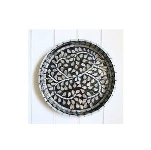 Wholesale Suppler Handmade Mother Pearl Food Serving Tray Modern Luxury Durable Eco-Friendly Food <b>Storage</b> Container Bone Inlay - Product Image 4