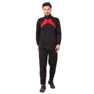 Men's Black Red Color Blocking 2 in 1 Printed Plus Size Tracksuit Full Zip Hooded Sporty Style Breathable Polyester Winter Wear - Product Image 5