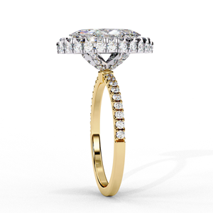 Anillo de Diamante de Corte Marquesa de Alta Calidad Cultivado en Laboratorio, 1.5 CT, Oro Sólido de 14k, Certificado IGI, Anillo de Compromiso y Boda - Product Image 3