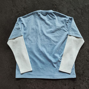 T-shirt à manches longues pour femme de haute qualité, sur mesure, OEM, taille plus, 100% coton, t-shirt à manches longues unisexe pour homme, blanc - Product Image 2