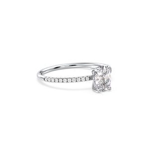 Anillo de Compromiso y Promesa REYES con Moissanita de Corte Cojín Exquisito de 0.98 Quilates para Mujer, Plata de Ley 925, Joyería Fina - Product Image 3