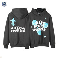 Büyük Beden Pamuk Karışımlı Şişme Baskılı Kapüşonlu Sweatshirtler Modaya Uygun ve Şık Şişme Baskılı Kapüşonlu Sweatshirtler Stokta Şişme Baskılı Kapüşonlu Sweatshirtler