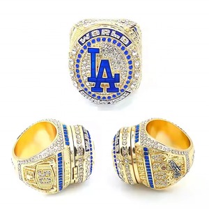 Custom Alloy Gemstone <b>Ring</b> Championship Style Fan Jewelry Gold Plated <b>Crystal</b> Rhinestone <b>Ring</b> for Gift Party - Product Image 5