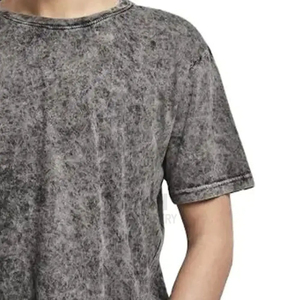 T-shirt vintage délavé pour homme, style décontracté urbain, en coton épais, coupe ample, pour usage quotidien, doux et respirant, vente en gros - Product Image 5