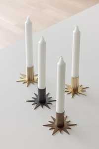 Portavelas de Metal Dorado para Decoración del Hogar, Portavelas Cónico con Forma de Estrella Geométrica, Elegante Candelabro para Mesa de Comedor, Venta al por Mayor - Product Image 3