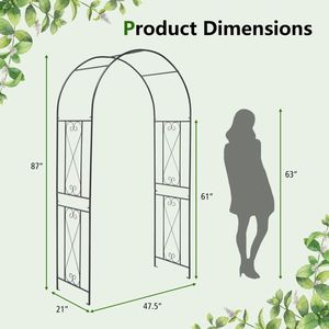 Supporto per Piante da Patio con Arco da Giardino, Traliccio e Recinzione per Decorazioni Esterne - Product Image 6
