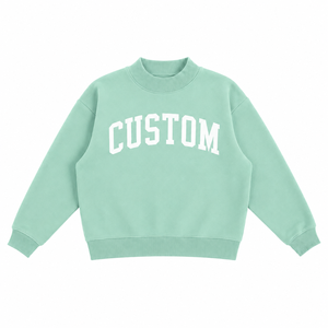 เสื้อสเวตเชิ้ตคอเต่าทรงโอเวอร์ไซส์ สวมใส่สบายสำหรับเด็ก ทรงหลวม ผลิตจากผ้าฝ้าย/โพลีเอสเตอร์ เสื้อผ้าเด็กผู้หญิง แฟชั่นใหม่ - Product Image 1