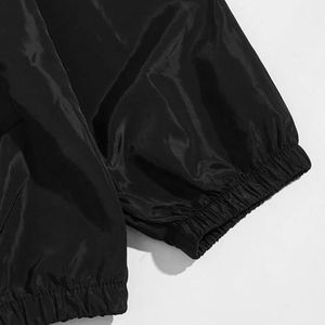 <b>Men</b> Black <b>White</b> Windbreaker Tracksuit Set Hooded Zip Up <b>Jacket</b> Jogger Pants Two Piece Lightweight Sportswear Rain Suit Casual - Product Image 4
