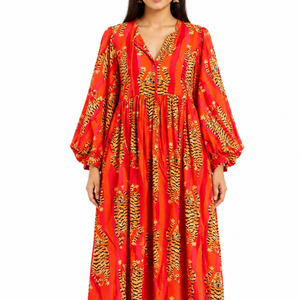 Beautiful floral Cotton Block Printed dress Dress For Casual wear Hand Block Printed Dress - Product Image 1