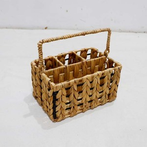 Cesta de Vino Ecológica de Jacinto de Agua, Diseño Nuevo, Rectangular, 4 Compartimentos, Multifuncional, con Asa Resistente - Product Image 2