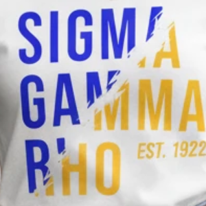 เสื้อยืดลายกราฟิกสีขาวแขนสั้นลำลองผ้าฝ้ายสำหรับผู้หญิง ชมรมพี่น้องกรีก Custom Sigma Gamma Rho Ripped Favorite ขายส่ง - Product Image 6