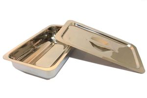 Bandeja para Instrumentos Quirúrgicos de Acero Inoxidable de 9''x5''x2'' con Tapa, Recipiente Hueco de Acero Inoxidable - Product Image 2