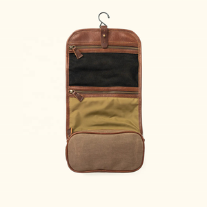 Customized Cosmetic Bags Wholesale Men Canvas Dopp <b>Kit</b> <b>Shaving</b> Portable Makeup Bag Toiletry Storage Bag - Product Image 2