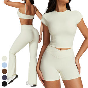 Conjunto de Yoga de 2 Piezas Transpirable Personalizado OEM de Altaf Brothers, Ropa Deportiva para Mujer, Spandex y Poliéster al por Mayor - Product Image 2