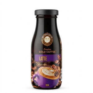 Vietnam Premium Cold Coffee Latte 280ml Glass Bottle Ready To Drink Liquid Beverage Wholesale Supplier OEM ODM Private Label - Product Image 1