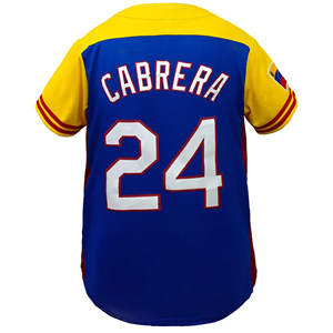 Maillots de baseball personnalisés de haute qualité, imprimés par sublimation, entièrement boutonnés, fabriqués en tissu mesh 100% polyester, maillot de baseball de club - Product Image 3
