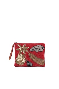 Fashionable Stylish Unique Handwork Beaded Embroidery <b>Square</b> Shape Teddy Design Coin Pouch Premium Designer Luxury Party Girl - Product Image 4