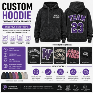 Custom Acid Wash 100% Cotton Winter Hoodie OEM Private Label Vintage Washed Oversized <b>Pullover</b> Streetwear Manufacturer - Product Image 2