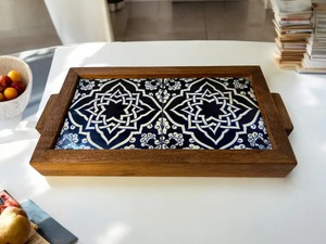 Plateau de service en bois imprimé avec poignée pour petit-déjeuner au lit, idéal pour le service du petit-déjeuner matinal, vente en gros - Product Image 2