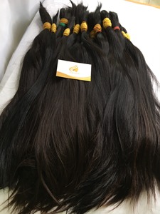 Extensiones de cabello humano Remy virgen 100% cabello liso Rubio natural a granel sin procesar para peinar - Product Image 2