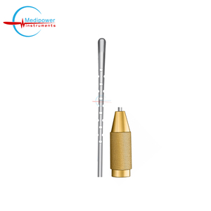 Cánula de infiltración de precisión tipo bayoneta para transferencia de grasa con mango ergonómico dorado - Cánula de infiltración facial - Product Image 3