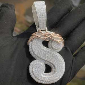 Hip Hop Custom Number Moissanite Charm Pendant 925 Silver Unisex Trendy Arabic Numerals <b>Rope</b> <b>Chain</b> Pass Diamond Tester - Product Image 3