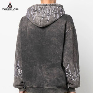 เสื้อฮู้ดดี้ผู้ชายแบบย้อมสีเอซิด ดีไซน์ใหม่ ขายดีที่สุด ราคาถูก ขายส่ง MOQ ต่ำ สำหรับขายออนไลน์ - Product Image 4