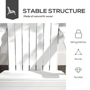 Sedia Adirondack Bianca da Giardino/Patio/Prato con Portabicchieri - Product Image 6