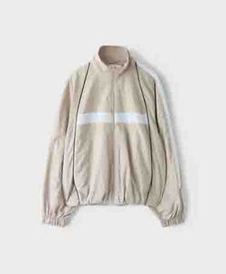 Unisex Oversized <b>Racer</b> <b>Jacket</b> Lightweight Zip Fly Stand Collar Solid Color Polyester All Seasons Adult Fit <b>Jacket</b> For <b>Men</b> - Product Image 1