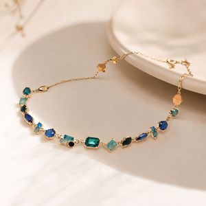 Collar de Tenis con Cristales Multicolores y Baño de Oro Antideslustre para Mujeres y Niñas - Product Image 2