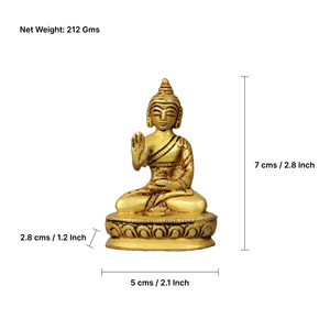 Estatua de Buda de Latón, Figura Meditando, Artesanía Metálica Hecha a Mano, Decoración para Mesa, Regalo Espiritual - Product Image 2