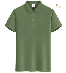 Chemise sportive pour homme, coupe moderne, tissu tricoté polyester/coton, impression numérique, logo personnalisé sur le devant, boutons, séchage rapide, manches courtes - Product Image 1