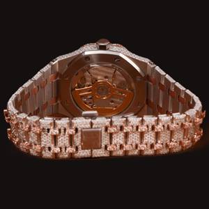 Reloj de Cuarzo para Hombre, Diseño Único, con Bisel de Diamantes Moissanite Hechos a Mano, Estilo Hip Hop, Edición Limitada - Product Image 3