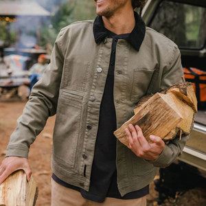 Winter Waterproof <b>Canvas</b> Thick Windbreaker <b>Jacket</b> For Men Latest Fashionable Stylish Men's <b>Canvas</b> <b>Jacket</b> - Product Image 3