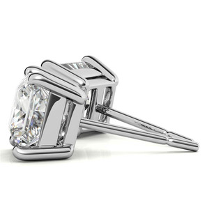 Pendientes de oro de 18k con diamantes auténticos, corte princesa, diamantes VS1, joyería para mujer, regalo, recuerdo de compromiso - Product Image 3