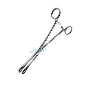 Pinza de Acero Inoxidable para Sujetar Esponjas Médicas, Instrumento Quirúrgico de Acero Inoxidable para Sujetar Esponjas - Product Image 3