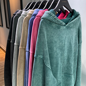 เสื้อฮู้ดดี้ผ้าฝ้ายหนานุ่ม 100% สำหรับผู้ชาย สไตล์วินเทจ ทรงปกติ ระบายอากาศได้ดี แห้งเร็ว สามารถสกรีนโลโก้ได้ - Product Image 3