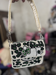 กระเป๋าคลัทช์ผ้าฝ้ายทำมือสไตล์โบฮีเมียนสำหรับผู้หญิงอินเดีย  ตกแต่งด้วยลูกปัดลายจักรราศี  ทนทาน เหมาะสำหรับงานปาร์ตี้ช้อปปิ้งยามเย็น - Product Image 5