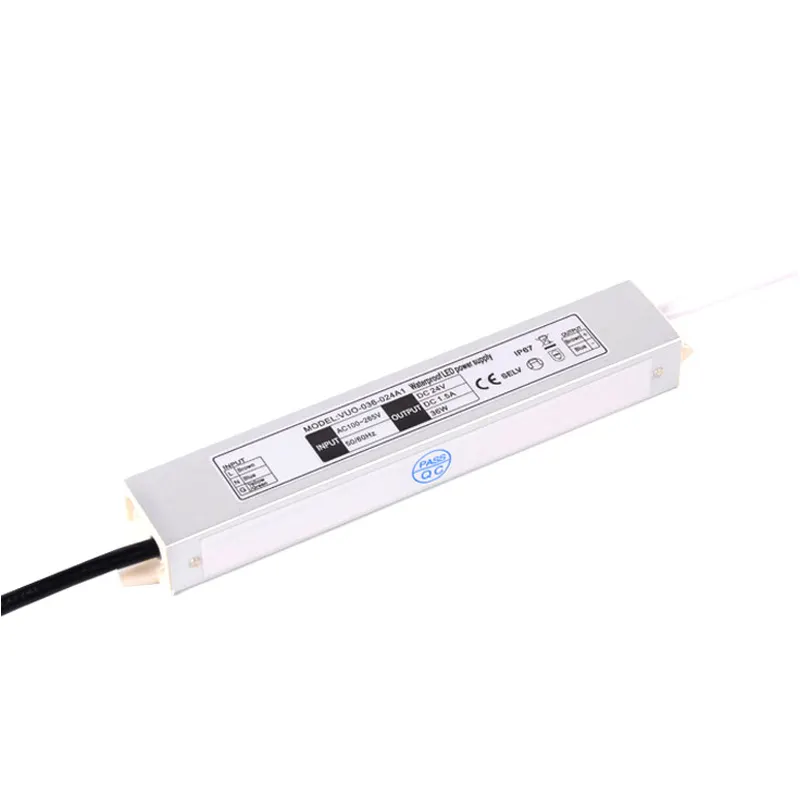 แหล่งจ่ายไฟ 10 W-300 W 12 v 24 v 36 v 48 v สูง PFC กันน้ํา LED Driver IP67 สําหรับไฟ LED โมดูล Strip ป้ายตัวอักษร