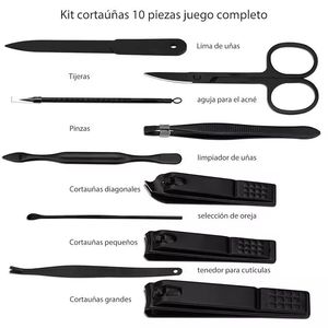 Nail <b>Kit</b> <b>Manicure</b> Set With Clipper Scissors Tweezers Stainless Steel Portable Case 5 In 1 Classic Style For Adult - Product Image 2