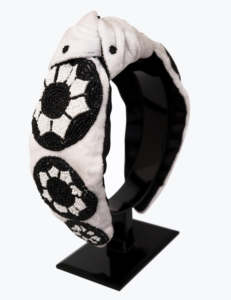 Diadema elegante hecha a mano con bordado y cuentas para fiestas, eventos de gaming y regalos festivos. Última tendencia en accesorios para el cabello. - Product Image 1