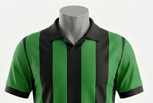 T-shirt de football pour homme de qualité supérieure, col en maille plate, brassard, 100 % polyester micro-interlock 160 g/m², respirant et à séchage rapide - Product Image 4